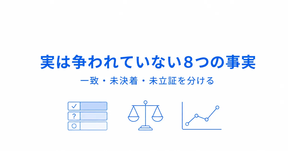 mRNAワクチン論争で一致・未決着・未立証の3層を分けた解説図｜mRNAワクチン 事実